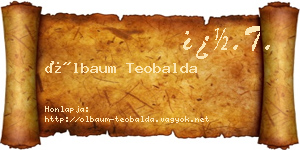Ölbaum Teobalda névjegykártya